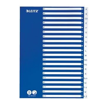 Leitz 12536001 - Register A-Z, Plastik, Weiß