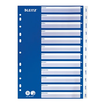 Leitz 12546001 - Register Monate, Plastik, Weiß