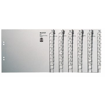 Leitz 13500085 - Registerserien zur alphabetischen Ablage, Papier, Grau