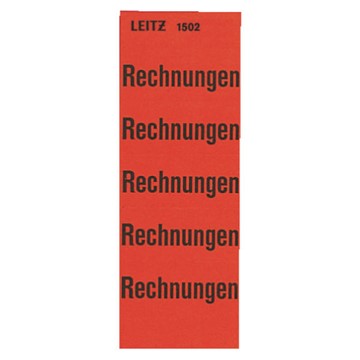 Leitz 15020000 - Inhaltsschildchen "Rechnungen", Rot