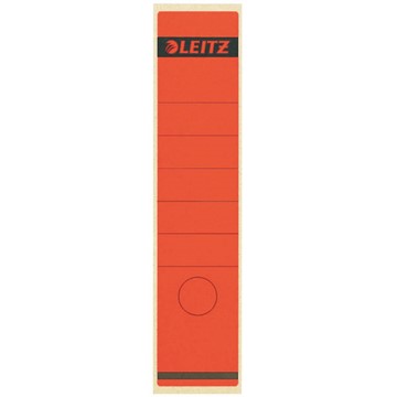 Leitz 16400025 - Rückenschilder für Standard- und Hartpappe-Ordner, lang, breit, Rot