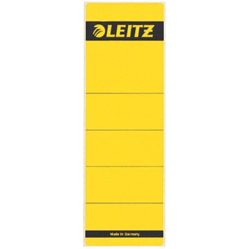 Leitz 16420015 - Rückenschilder für Standard- und Hartpappe-Ordner, kurz, breit, Gelb