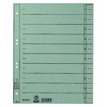 Leitz 16580030 - Trennblatt, durchgefärbt, A4 Überbreite, Hellblau