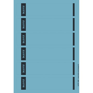 Leitz 16862035 - PC Rückenschilder für Qualitäts-Ordner 180°, kurz, schmal, Blau