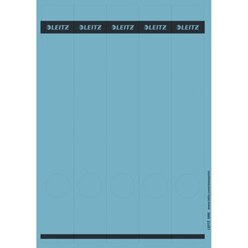 Leitz 16880035 - PC Rückenschilder für Qualitäts-Ordner 180°, lang, schmal, Blau