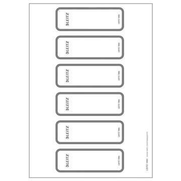 Leitz 16930085 - PC Rückenschilder für Qualitäts-Ordner 180° 1006, 1107, 1117, 1048, 1109, kurz, schmal, Grau
