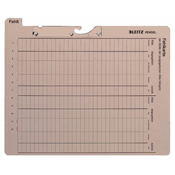 Leitz 20280085 - Pendelfehlkarte, Grau