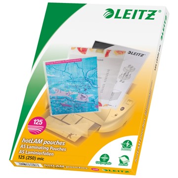 Leitz 33807 - Heißlaminierfolien A5, 125 mic, Farblos