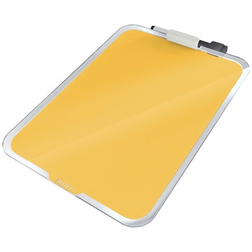 Leitz 39470019 - Cosy Desktop-Notizboard mit Glasoberfläche, Gelb