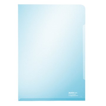 Leitz 41530035 - Super Premium Sichthülle, A4, glasklar, Blau