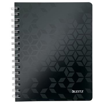 Leitz 46390095 - WOW Collegeblock, A5, Liniert, Schwarz