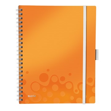 Leitz 46450044 - WOW Be Mobile Collegeblock , A4, Kariert, Orange Metallic