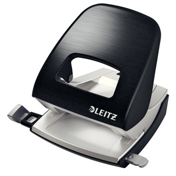 Leitz 50060094 - New NeXXt Style Bürolocher (Metall), Satin Schwarz