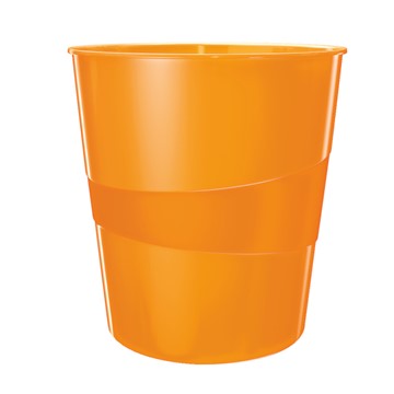 Leitz 52781044 - WOW Papierkorb, Orange Metallic