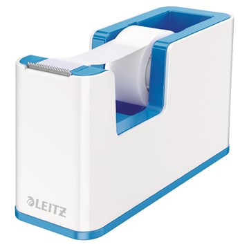 Leitz 53641036 - WOW Klebeband-Tischabroller Duo Colour, Blau Metallic