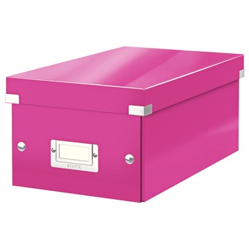 Leitz 60420023 - Click & Store DVD Aufbewahrungsbox, Pink