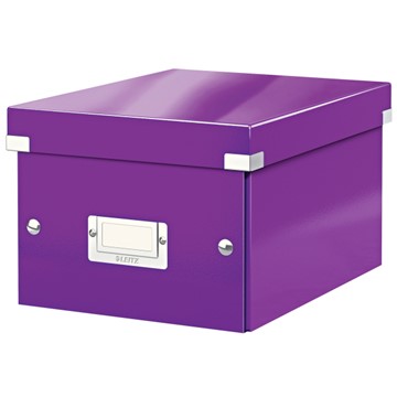 Leitz 60430062 - Click & Store Aufbewahrungs- und Transportbox Klein (Für A5), Violett