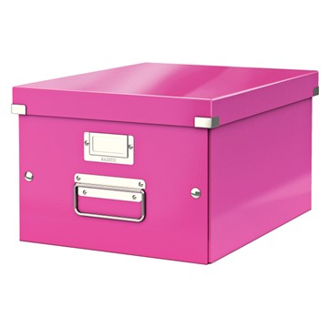 Leitz 60440023 - Click & Store Aufbewahrungs- und Transportbox Mittel (Für A4), Pink