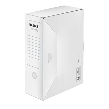 Leitz 60890000 - Infinity Archiv-Schachtel mit Verschlusslasche 100 mm, Weiß