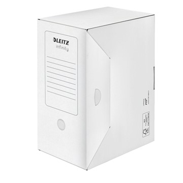 Leitz 60920000 - Infinity Archiv-Schachtel mit Verschlusslasche 150 mm, Weiß