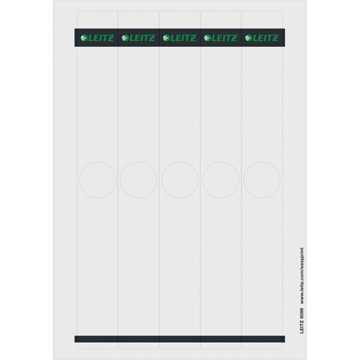 Leitz 60990085 - PC-beschriftbare Rückenschilder für Hängeordner, lang, schmal, Grau