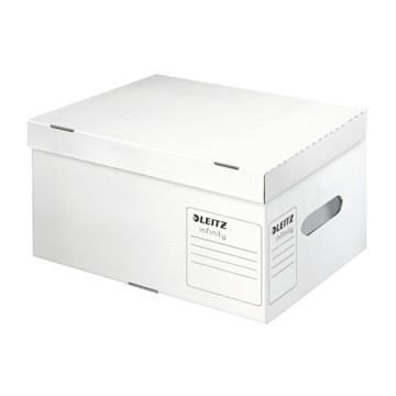 Leitz 61050000 - Infinity Archiv-Box mit Klappdeckel A4 Plus, Weiß