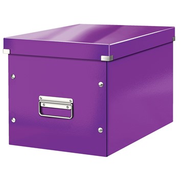 Leitz 61080062 - Click & Store Aufbewahrungs- und Transportbox Cube Groß, Violett