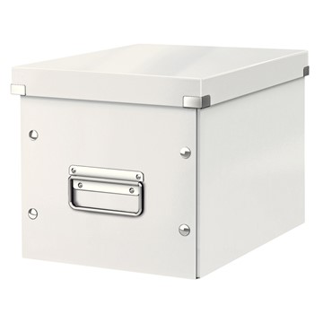 Leitz 61090001 - Click & Store Aufbewahrungs- und Transportbox Cube Mittel, Weiß