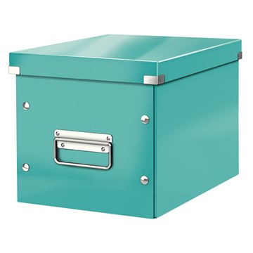 Leitz 61090051 - Click & Store Aufbewahrungs- und Transportbox Cube Mittel, Eisblau