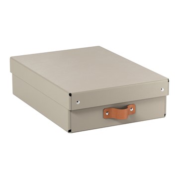 Leitz 61480012 - Puro Aufbewahrungsbox mit Deckel, mittelgroß, flach, 8L, 2er-Pack, Beige