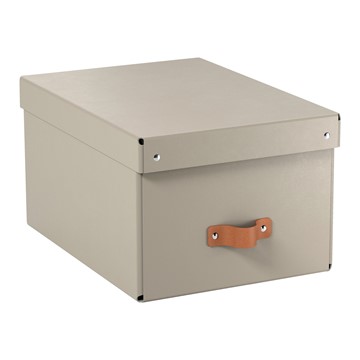 Leitz 61490012 - Puro Aufbewahrungsbox mit Deckel, mittel, 17L, 2er-Pack, Beige