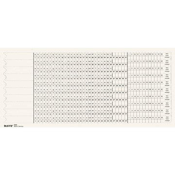 Leitz 61610001 - Organisations-Streifen, Weiß
