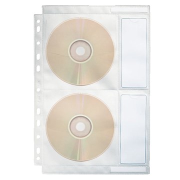 Leitz 62430003 - Prospekthülle für CDs, A4, glasklar