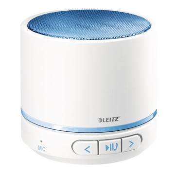 Leitz 63581036 - WOW Mini Konferenz Bluetooth Lautsprecher, Blau Metallic