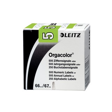 Leitz 66051000 - Orgacolor® Ziffernsignale auf Rolle, Aufdruck "5", Grün
