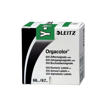 Leitz 66341000 - Orgacolor® Buchstabensignale auf Rolle, Aufdruck: Y, Dunkelgrün