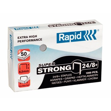 Rapid 24858500 - SuperStrong Heftklammern 24/8+, Schenkellänge 8,5 mm, 1000 Stück