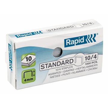 Rapid 24862900 - Standard Heftklammern Nr. 10, Schenkellänge 4 mm, 1000 Stück