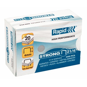 Rapid 24867400 - Strong Heftklammern 21/4, Schenkellänge 4 mm, 5000 Stück