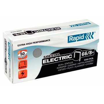 Rapid 24868000 - SuperStrong Heftklammern 66/8+ Electric, Schenkellänge 8,5 mm, 5000 Stück