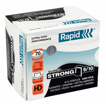 Rapid 24871200 - SuperStrong Heftklammern 9/10, Schenkellänge 10 mm, 5000 Stück