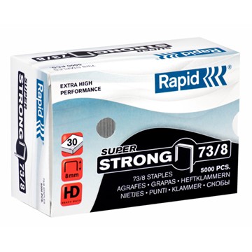 Rapid 24890300 - SuperStrong Heftklammern 73/8, Schenkellänge 8 mm, 5000 Stück