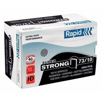 Rapid 24890400 - SuperStrong Heftklammern 73/10, Schenkellänge 10 mm, 5000 Stück