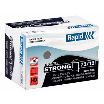 Rapid 24890800 - SuperStrong Heftklammern 73/12, Schenkellänge 12 mm, 5000 Stück