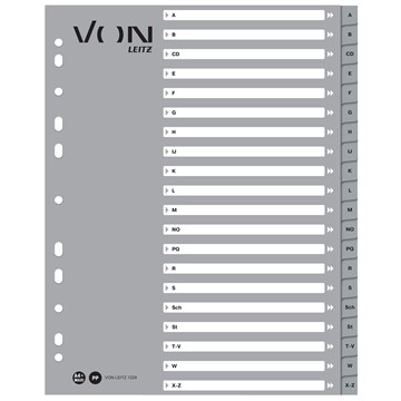 VON 12290085 - Leitz Register A-Z, A4 Überbreite, PP