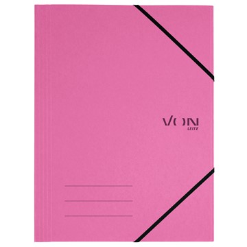 VON 30080022 - Leitz Eckspannermappe A4 mit elastischen Eckbändern, Karton, pink