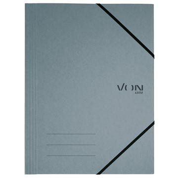 VON 30080085 - Leitz Eckspannermappe A4 mit elastischen Eckbändern, Karton, grau