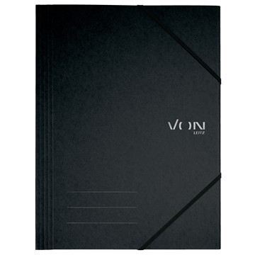 VON 30080095 - Leitz Eckspannermappe A4 mit elastischen Eckbändern, Karton, schwarz