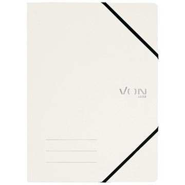 VON 30110001 - Leitz Eckspanner A4 mit elastischen Eckbändern, Karton, weiß