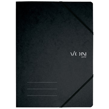 VON 30110095 - Leitz Eckspanner A4 mit elastischen Eckbändern, Karton, schwarz